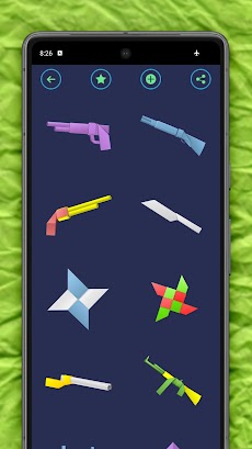 折り紙の武器：剣と銃の紙のガイドのおすすめ画像3