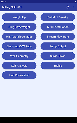 Screenshot of Drilling Fluids Pro