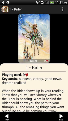 Screenshot of Fairy Tale Lenormand