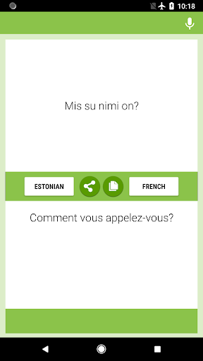 Android application Estonian-French Translator screenshort