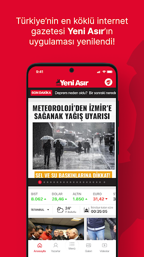 Android application Yeni Asır screenshort