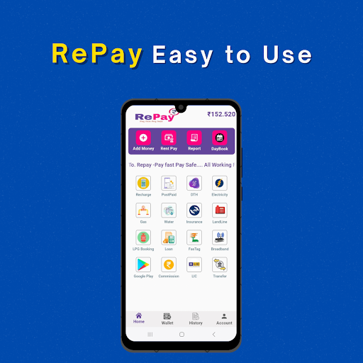 Repay Recharge Commission App Screen 2