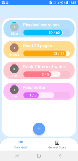 Android application MetasApp: Goals, Habits screenshort