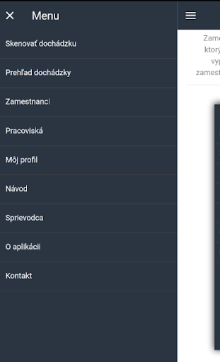 Android application qrdochadzka.sk screenshort