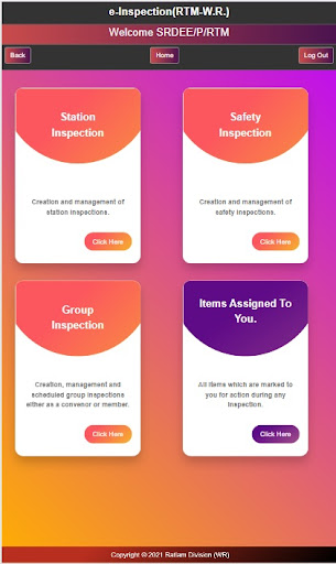 e-Inspection (RTM W.R.) Screen 3