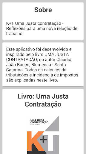 Android application K+T Uma Justa contratação screenshort