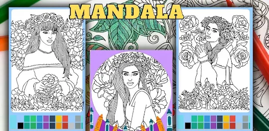 Princess Mandala Coloring Book