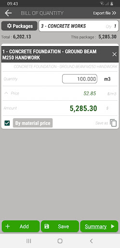 Android application Rebar Master screenshort