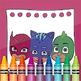 PJ Superheroes Masks Coloring icon