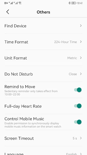 Android application HuaWise Fit screenshort