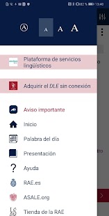 Diccionario RAE y ASALE (DLE) Screenshot