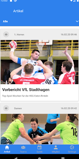 Android application HSG Exten-Rinteln screenshort