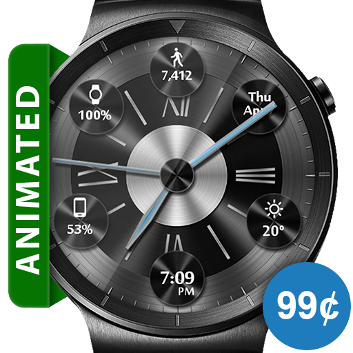 Brushed Metal HD Watch Face &  3.7.1 Icon