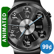  Brushed Metal HD Watch Face & Clock Widget 