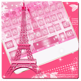 Pink Eiffel Keyboard Theme icon