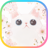 카카오톡 테마 - 보들캣 벚꽃구경 icon