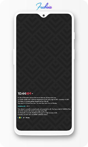 Fuchsia KWGT - Gradient Based Screen 3