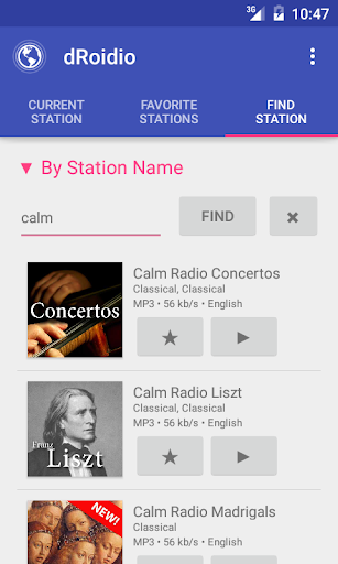 dRoidio Internet Radio Online Screen 3
