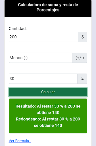 Calculadora de Porcentajes Screen 2