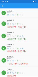Weekly Timetable  screenshots 1