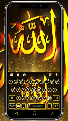 Android application Gold Allahu Theme screenshort
