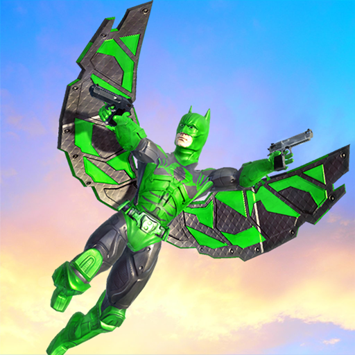 Flying Bat Robot Bike 3D logo