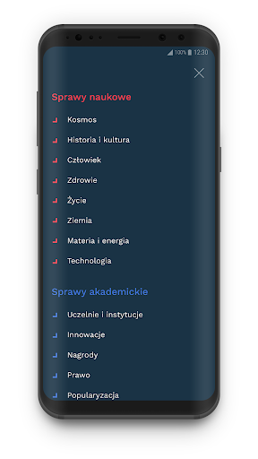 Android application Nauka w Polsce screenshort