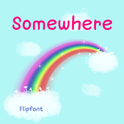 GFSomewhere™ Latin FlipFont logo