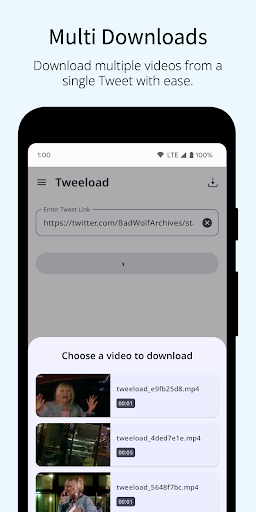 Screenshot of Video Downloader for Twitter X