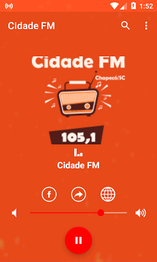 Android application Rádio Cidade FM 105,1 screenshort