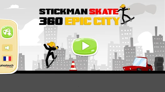 Stickman Skate 360 Epic City - Free Play & No Download
