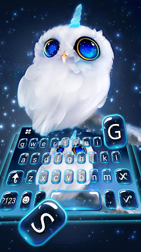 Night Unicorn Owl Keyboard The Screen 2