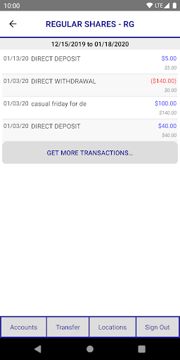 Mountain West FCU Mobile Screen 3