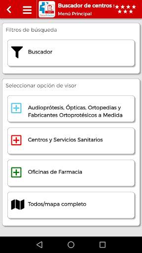 Buscador de centros sanitarios Screen 2