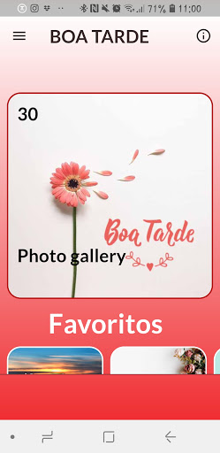 Android application LINDA TARDE PARA VOCÊ screenshort