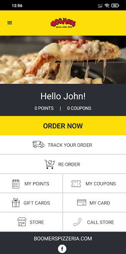 Android application Boomers Pizza, Sub & Deli screenshort