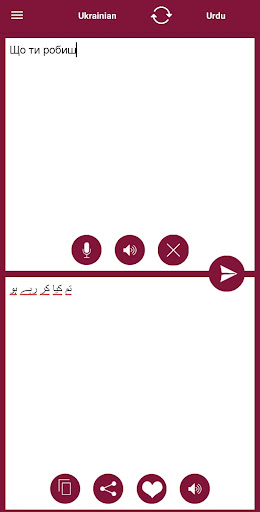 Urdu - Ukrainian Translator Screen 2