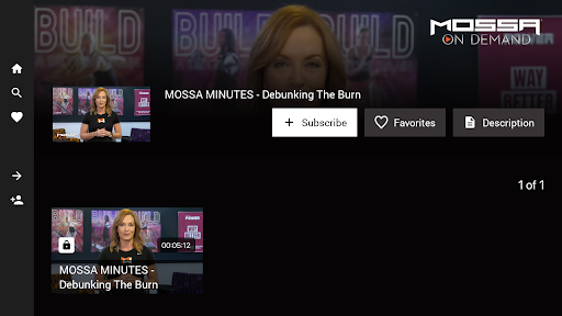 MOSSA On Demand for Android TV Screen 3