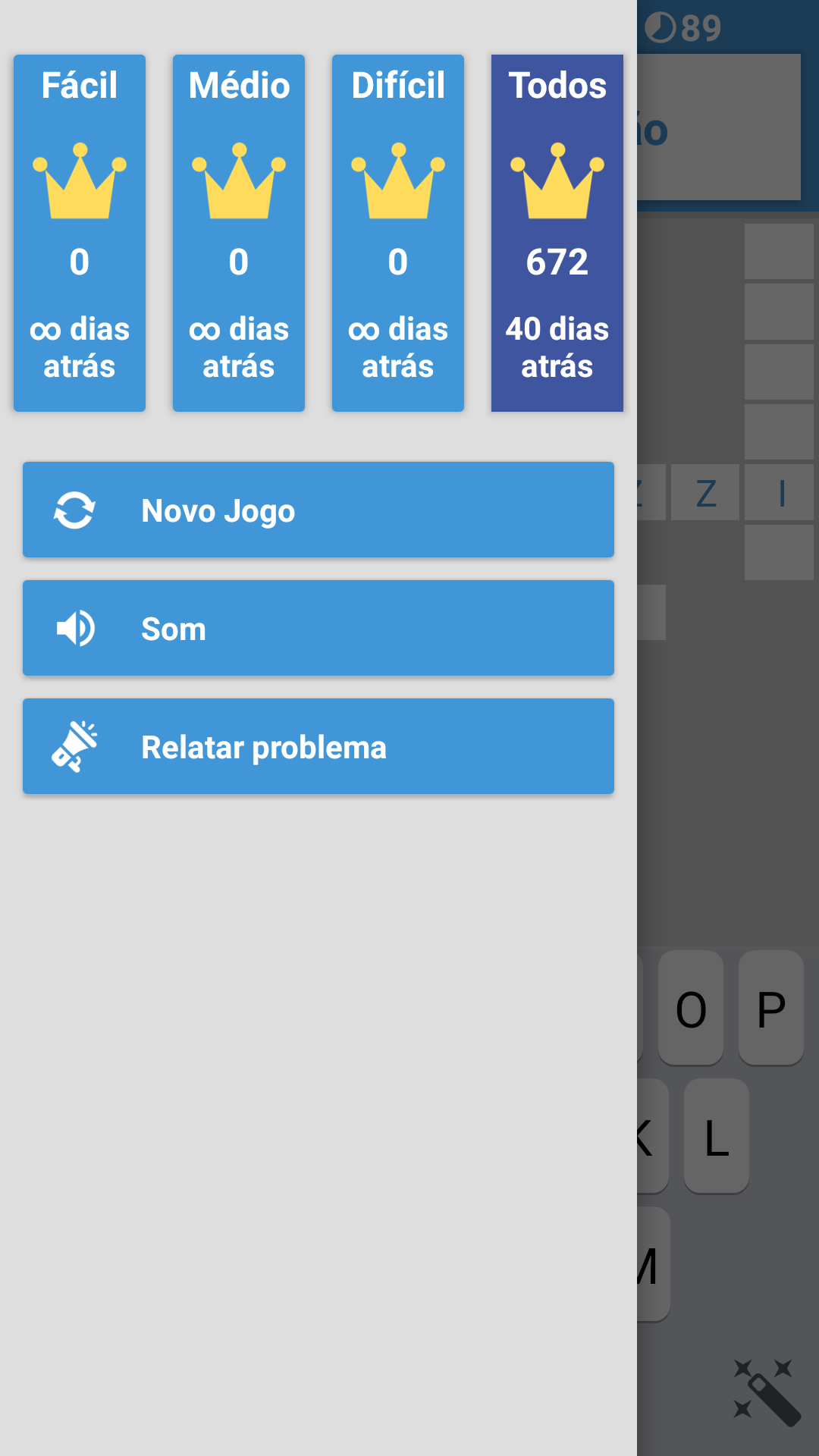 Android application iCruzadinha Palavras Cruzadas screenshort