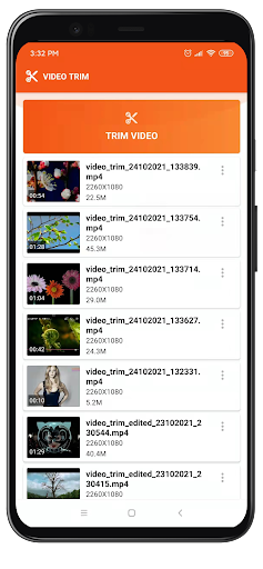 Android application Video trim & MP3 converter screenshort