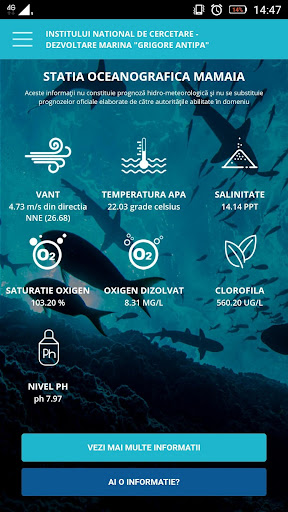 Android application Institutul de cercetare marina screenshort