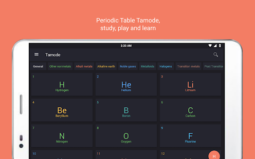 Periodic table Tamode Pro Tangkapan layar