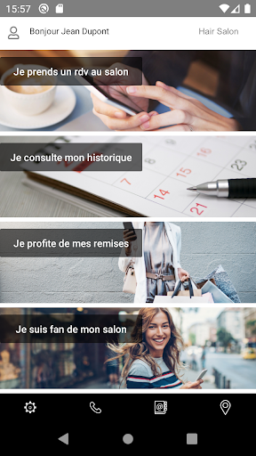 Android application HairConnect screenshort