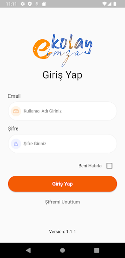 Android application E-Kolay İmza screenshort