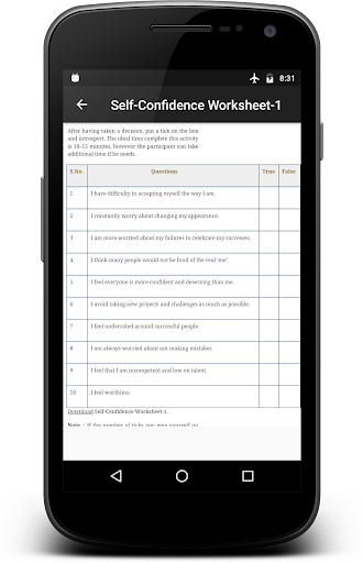 Self Confidence Screen 3