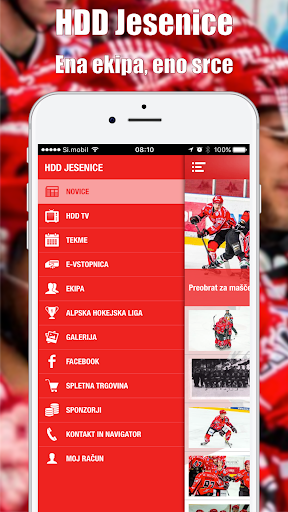 Android application HDD Jesenice screenshort