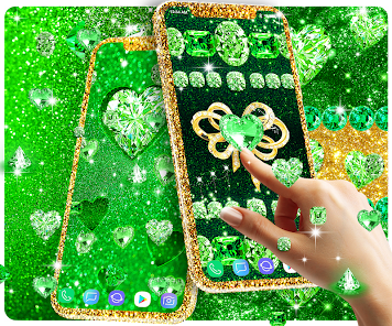 awesome-green-glitter-background