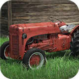 Old tractor. Live wallpapers icon
