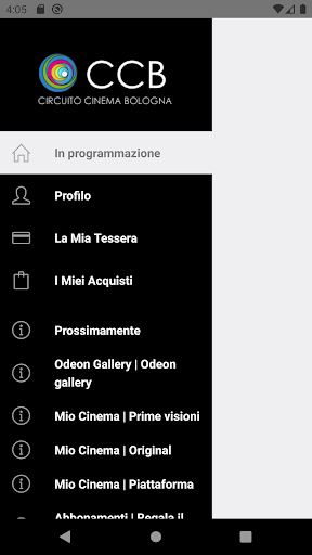 Android application Circuito Cinema Bologna screenshort