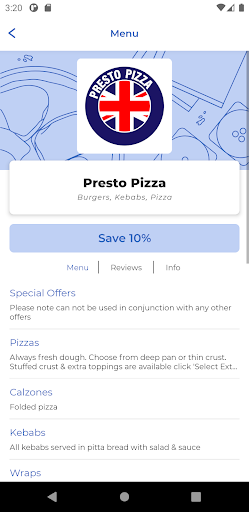 Presto Pizza DN15 Screen 2